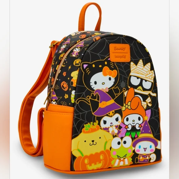 LAST PRICE DROP Sanrio Loungefly Halloween Hello Kitty Friends Mini Backpack New - Picture 3 of 10